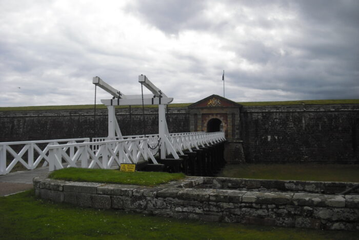 Main entrance and drawbridge of Fort George