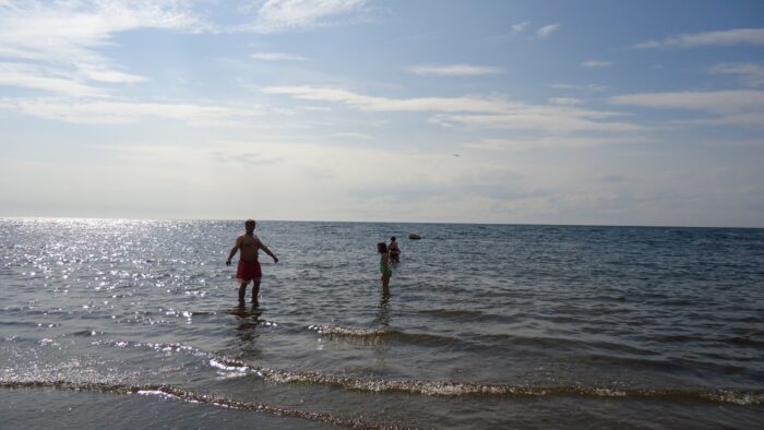 Ayr Beach with my niece